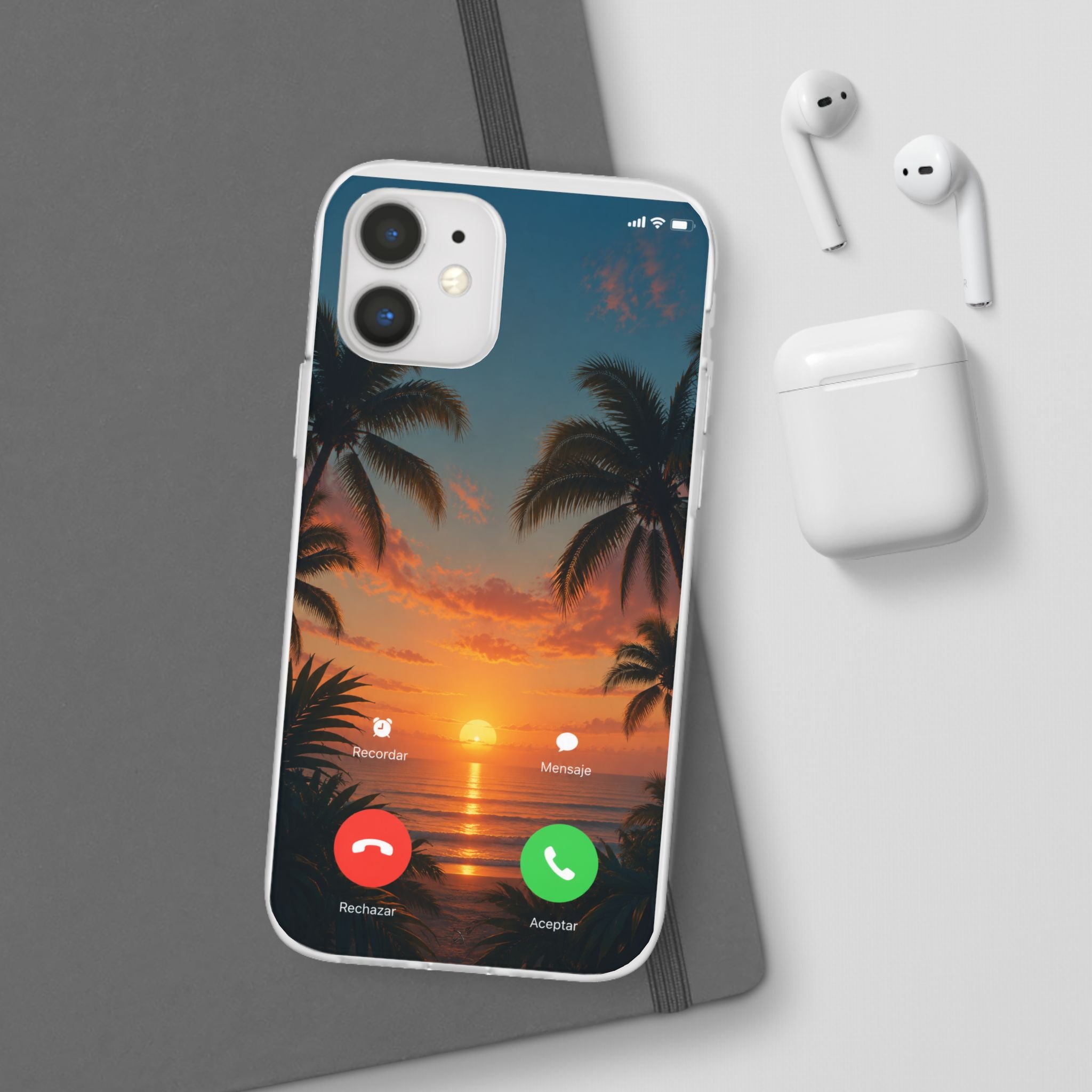 Funda Móvil Llamada Atardecer Tropical | Detallia