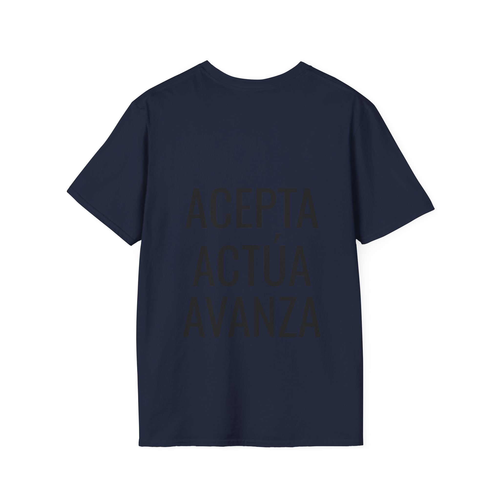Camiseta "Acepta, Actúa, Avanza" | Detallia