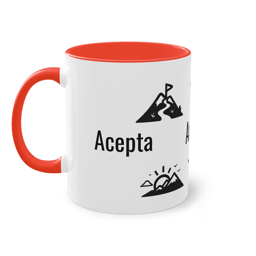 Taza "Acepta, Actúa, Avanza" | Detallia