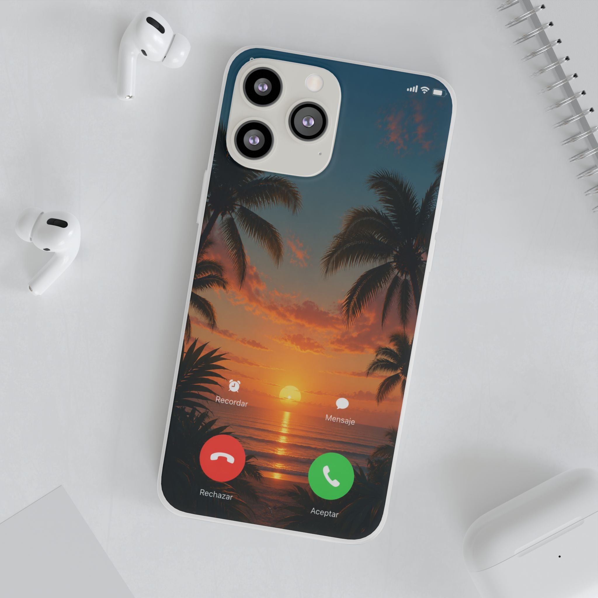 Funda Móvil Llamada Atardecer Tropical | Detallia