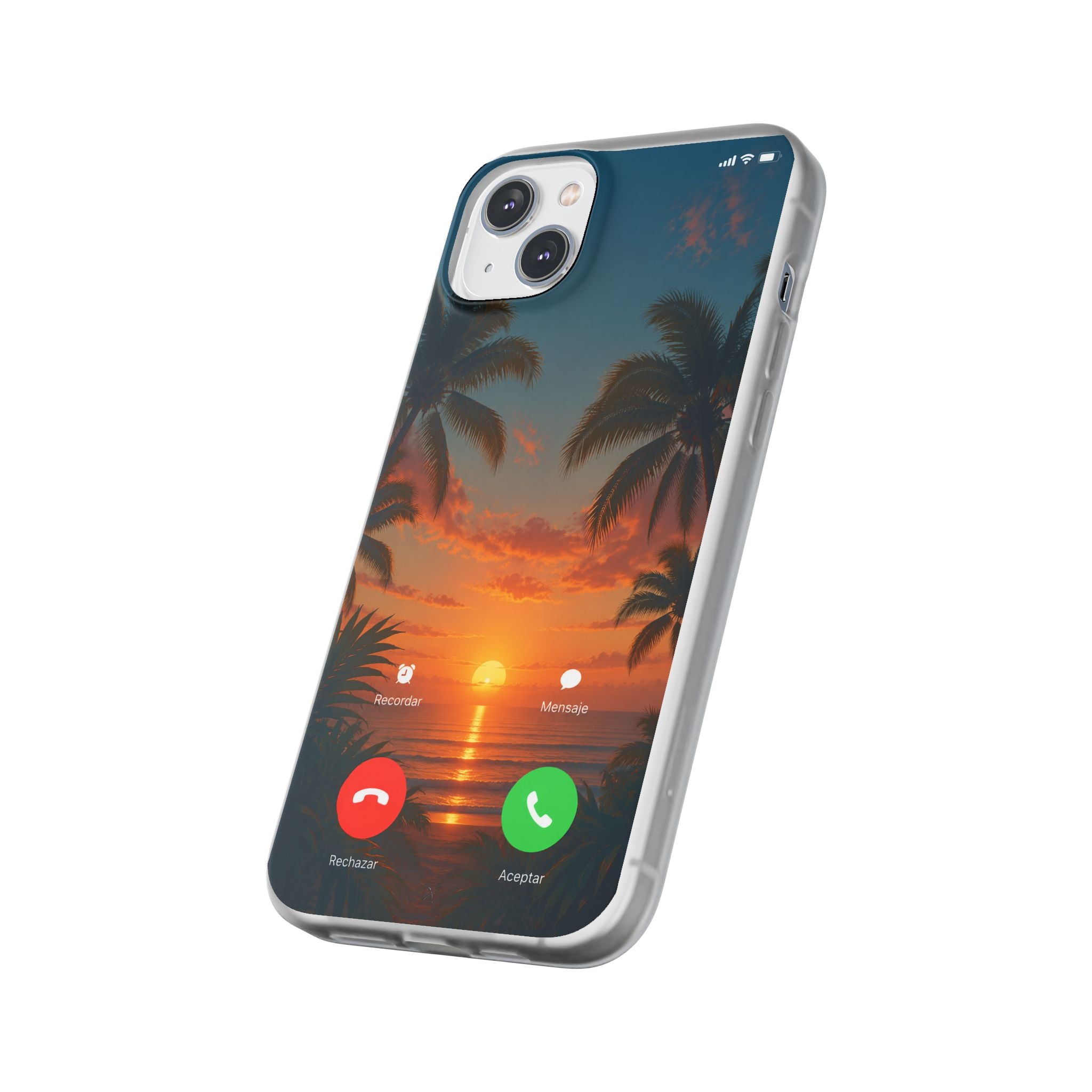 Funda Móvil Llamada Atardecer Tropical | Detallia