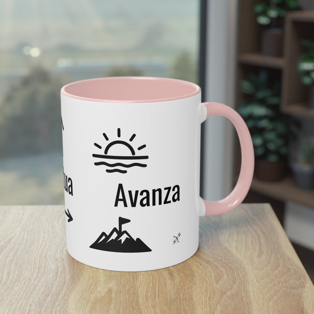 Taza "Acepta, Actúa, Avanza" | Detallia