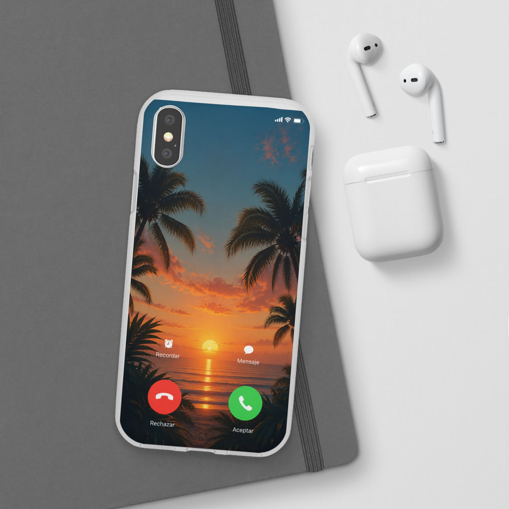 Funda Móvil Llamada Atardecer Tropical | Detallia