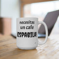 Taza "Necesitas un Café — ¡Espabila!" - vista frontal con el diseño