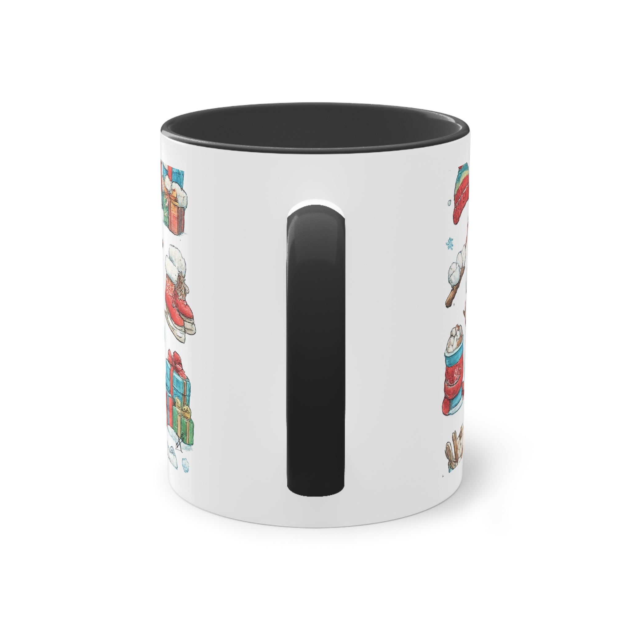 Taza Bicolor "Hello Winter" | Diseño Invernal Acuarela | Detallia