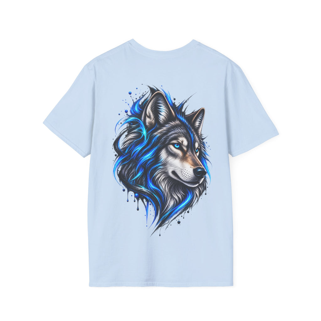 Camiseta Lobo Azul Místico - vista trasera
