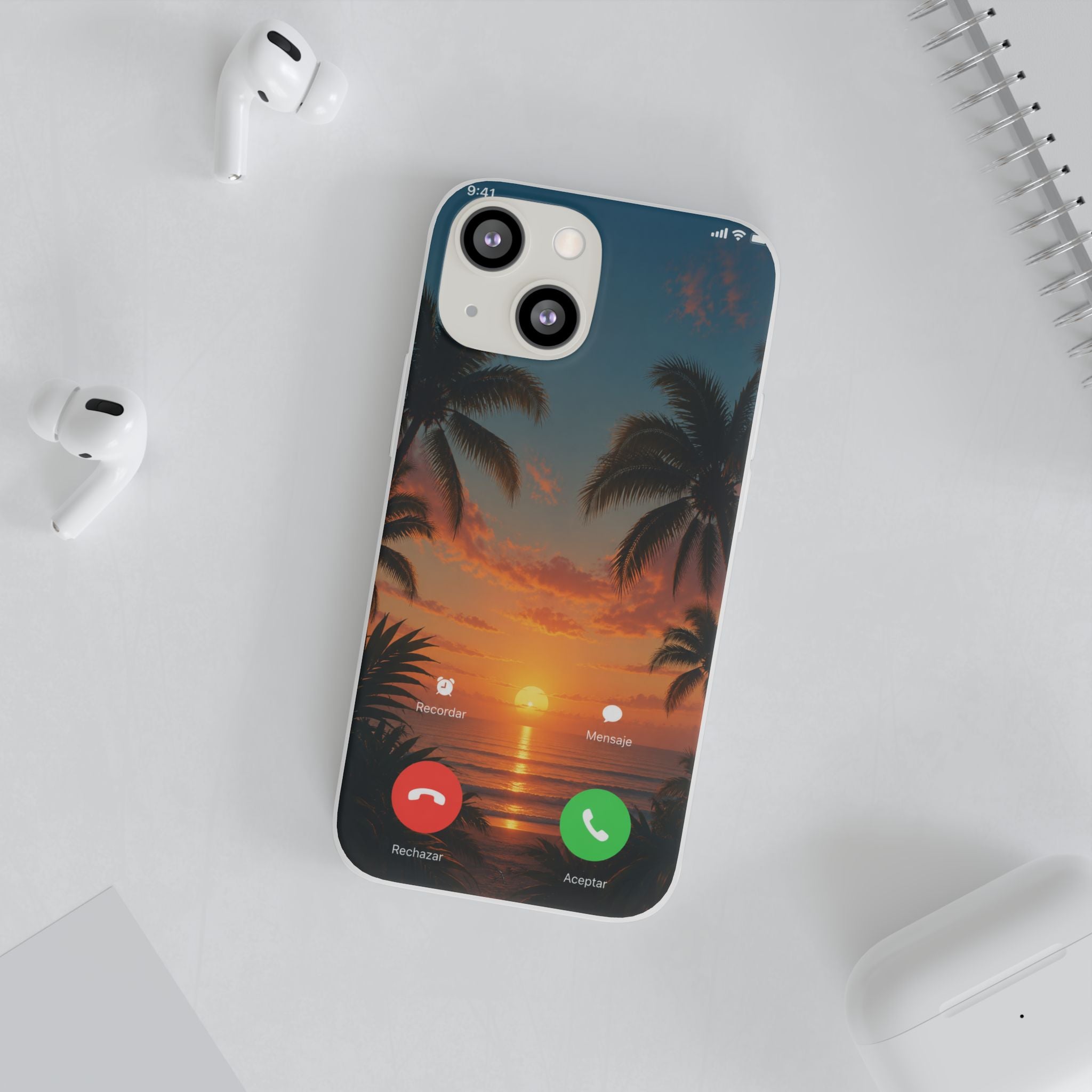 Funda Móvil Llamada Atardecer Tropical | Detallia