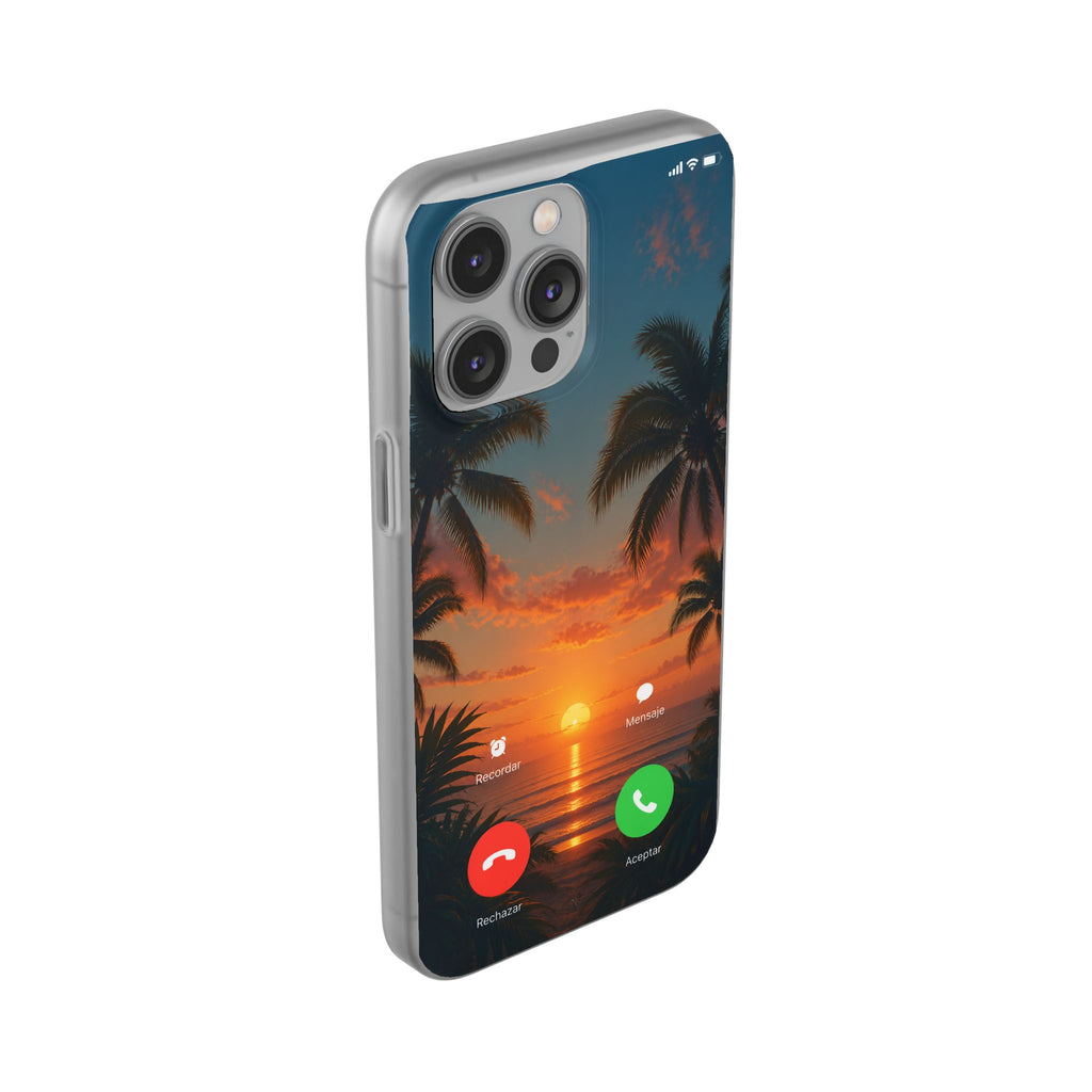 Funda Móvil Llamada Atardecer Tropical | Detallia