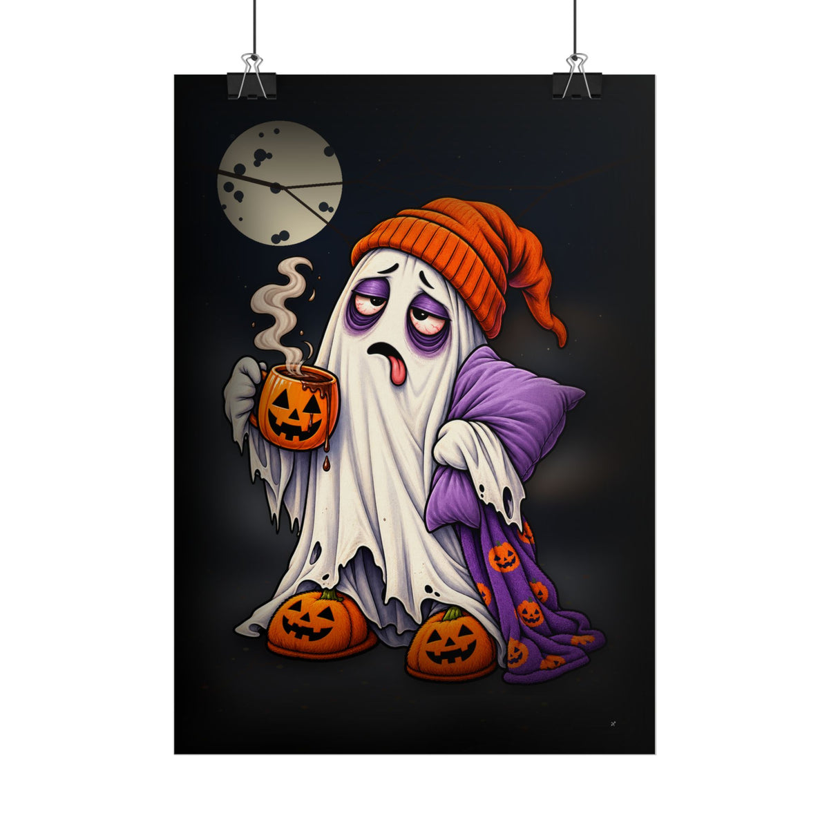 Póster Fantasma Dormilón de Halloween | Detallia