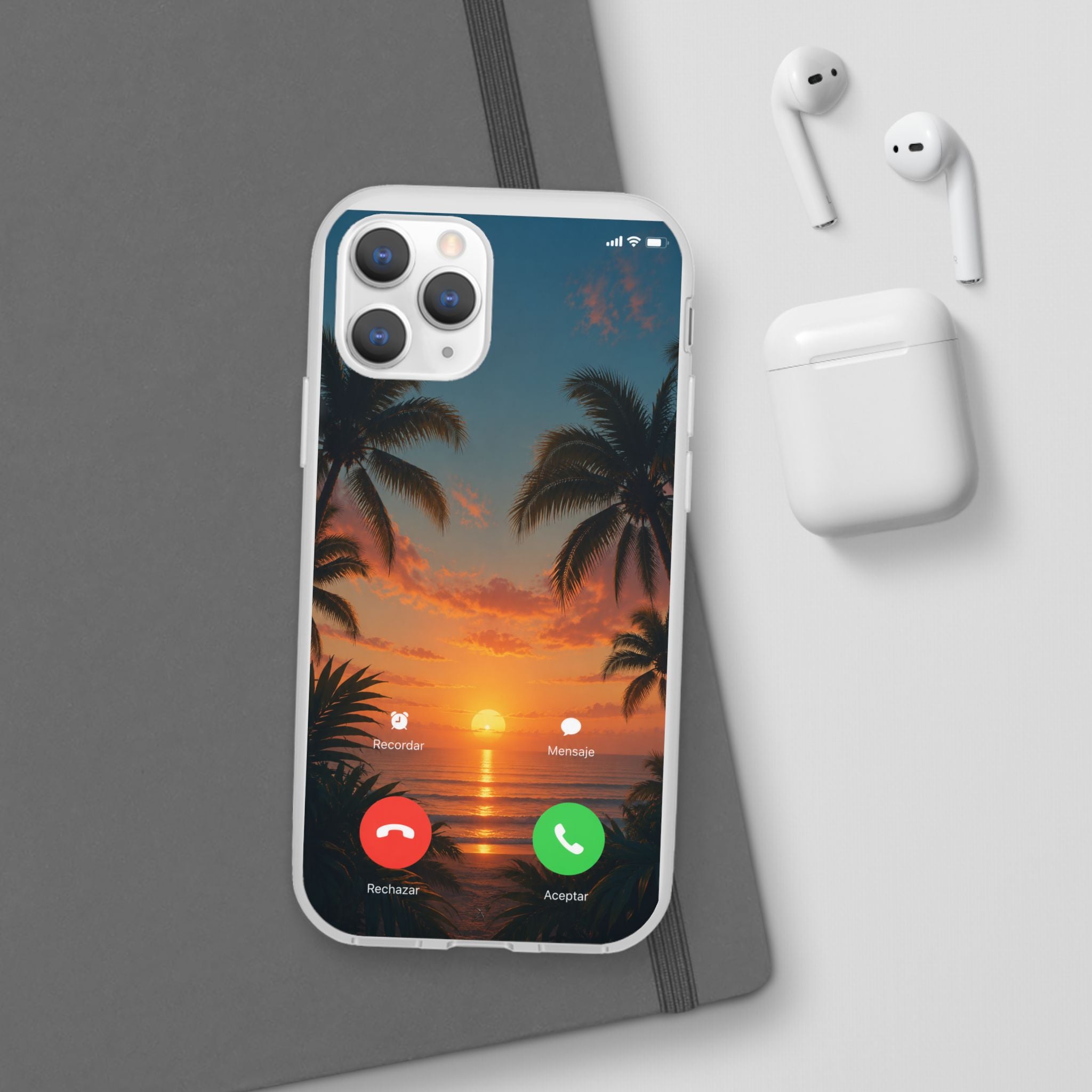 Funda Móvil Llamada Atardecer Tropical | Detallia