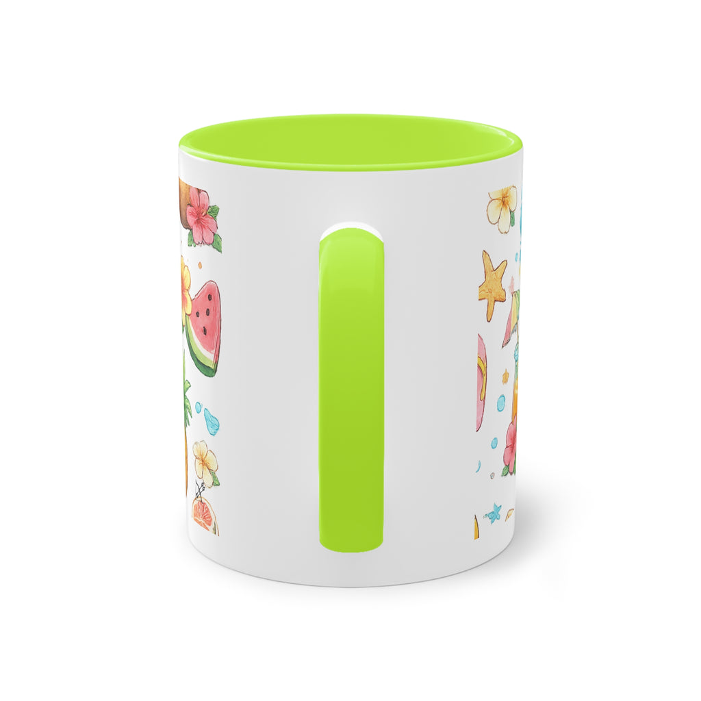 Taza Bicolor "Hello Summer" | Diseño Tropical Veraniego | Detallia