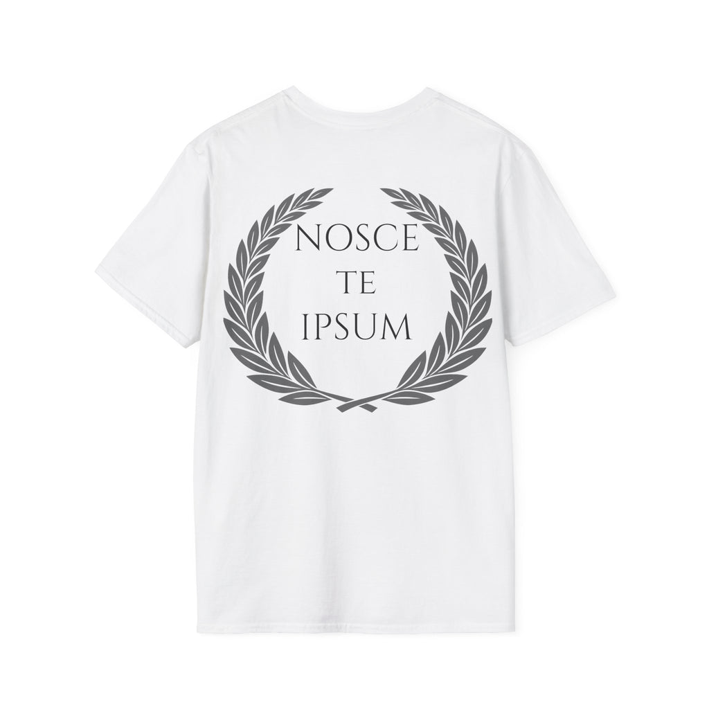 Camiseta Estoica "Nosce Te Ipsum" | Diseño Clásico con Corona de Laurel | Detallia
