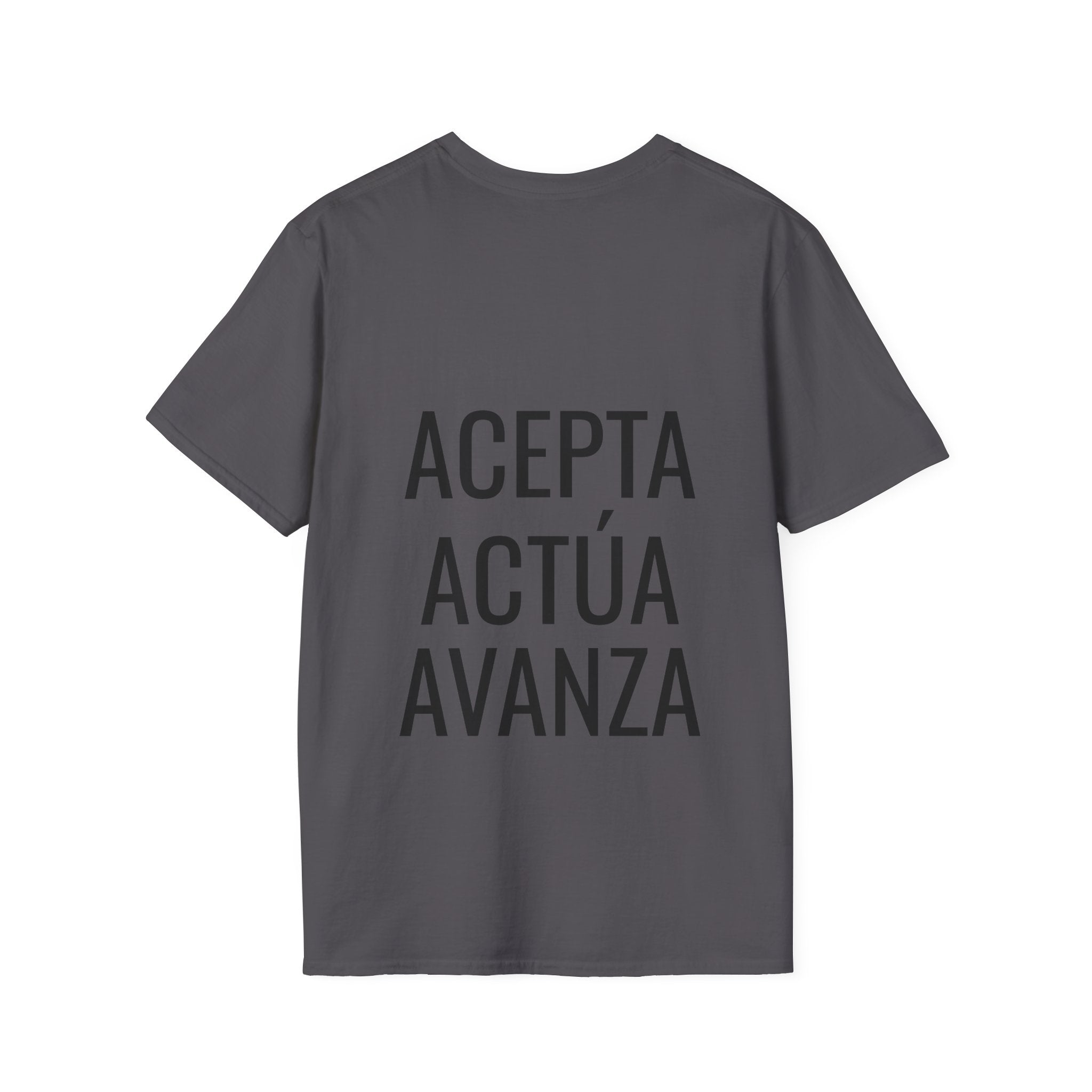 Camiseta "Acepta, Actúa, Avanza" | Detallia