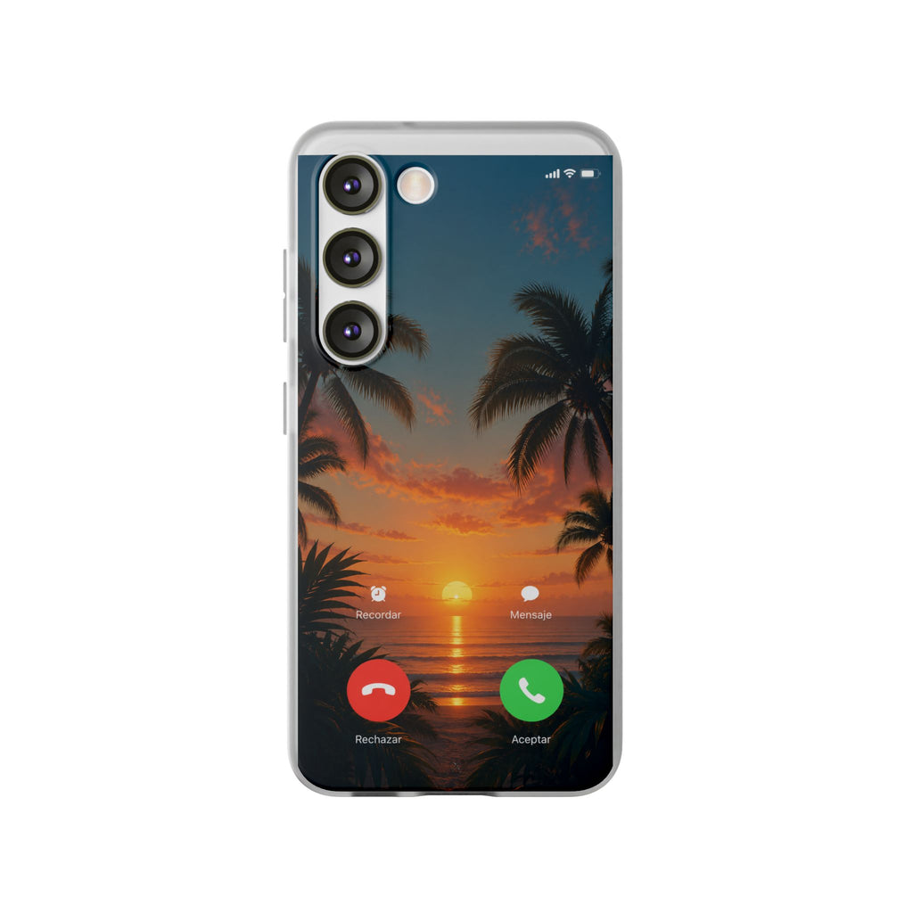 Funda Móvil Llamada Atardecer Tropical | Detallia