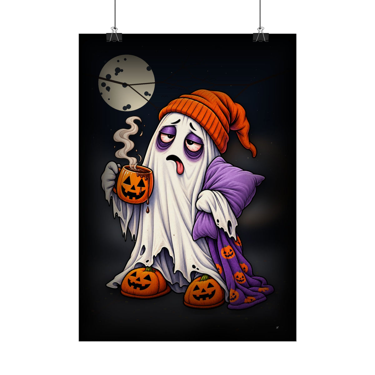 Póster Fantasma Dormilón de Halloween | Detallia
