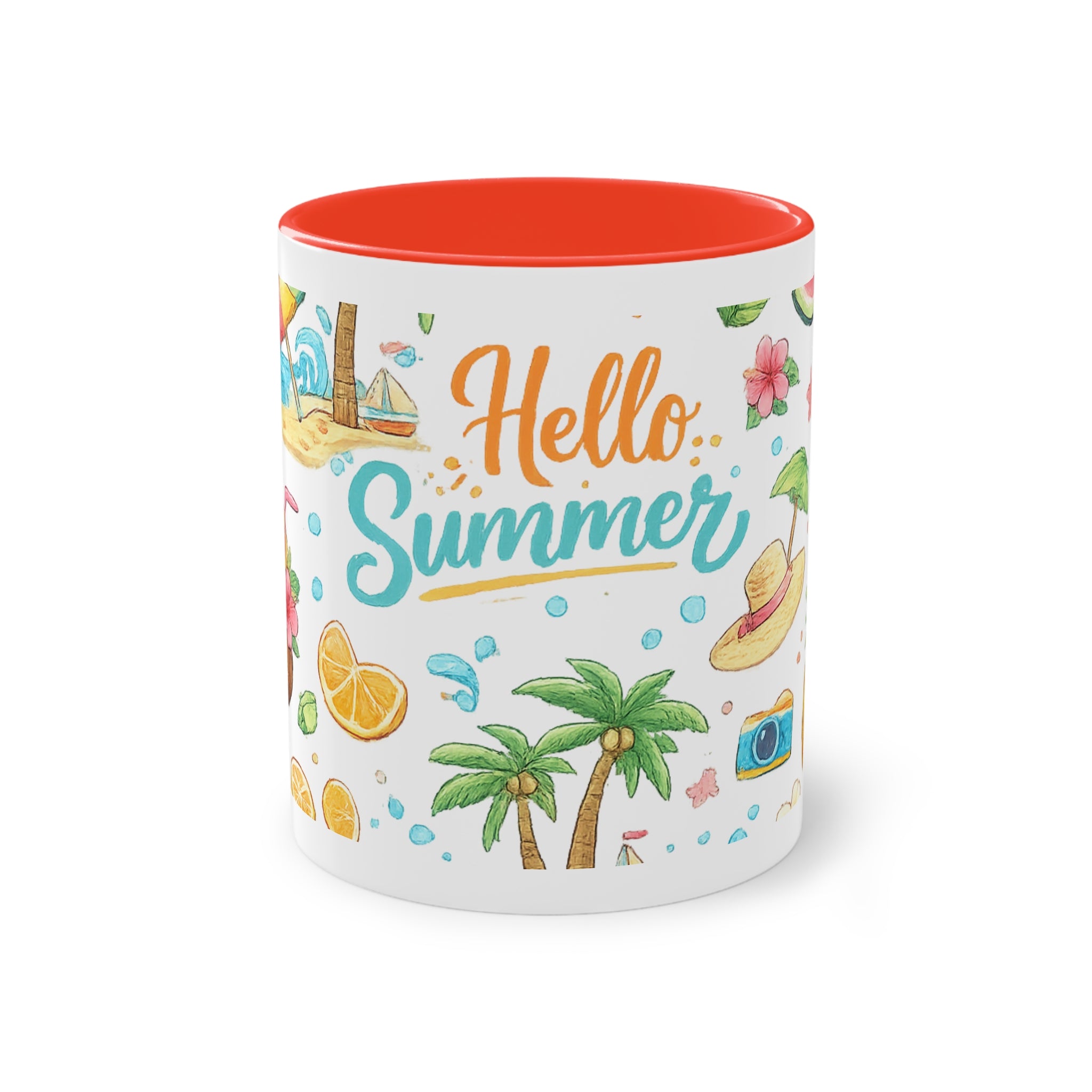 Taza Bicolor "Hello Summer" | Diseño Tropical Veraniego | Detallia