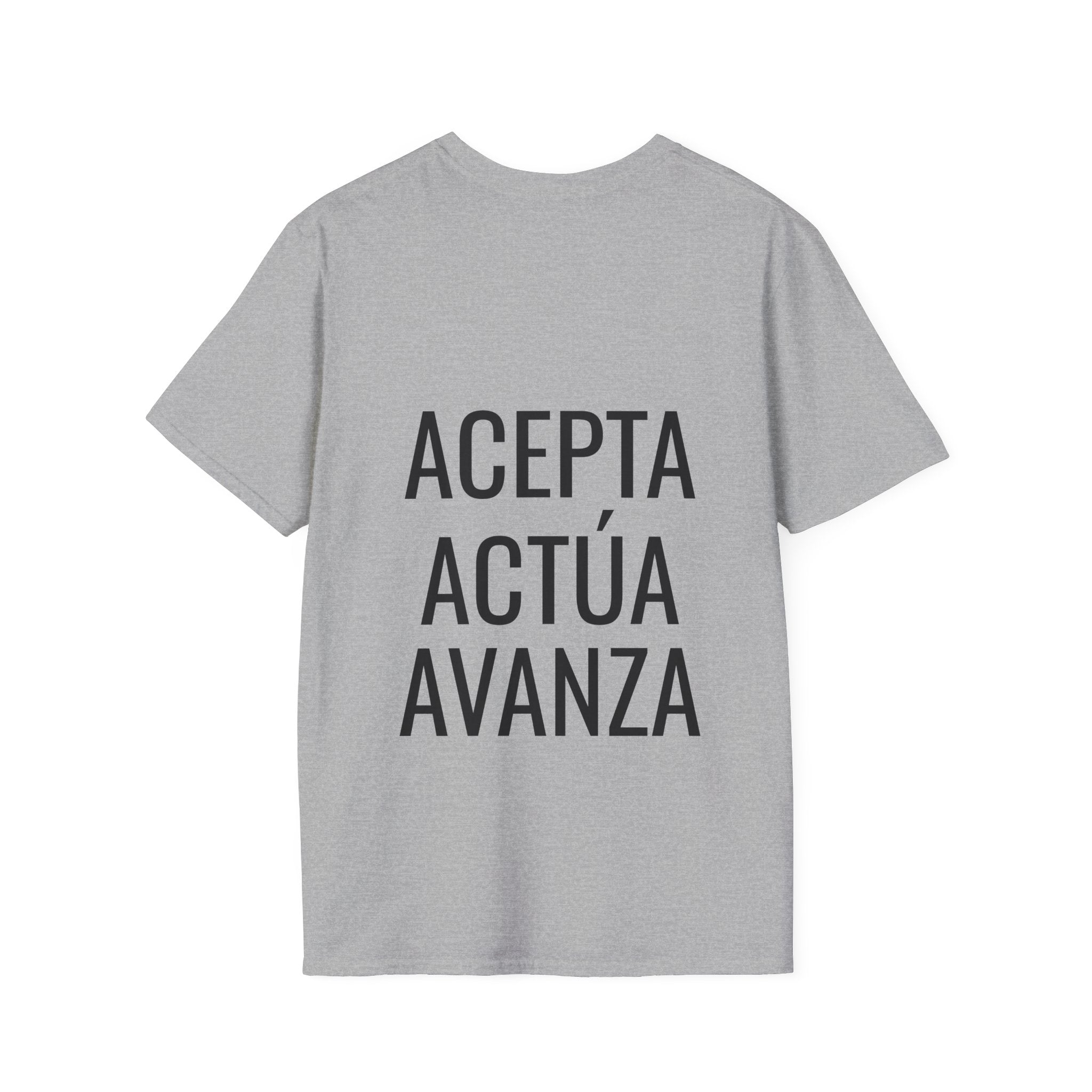 Camiseta "Acepta, Actúa, Avanza" | Detallia