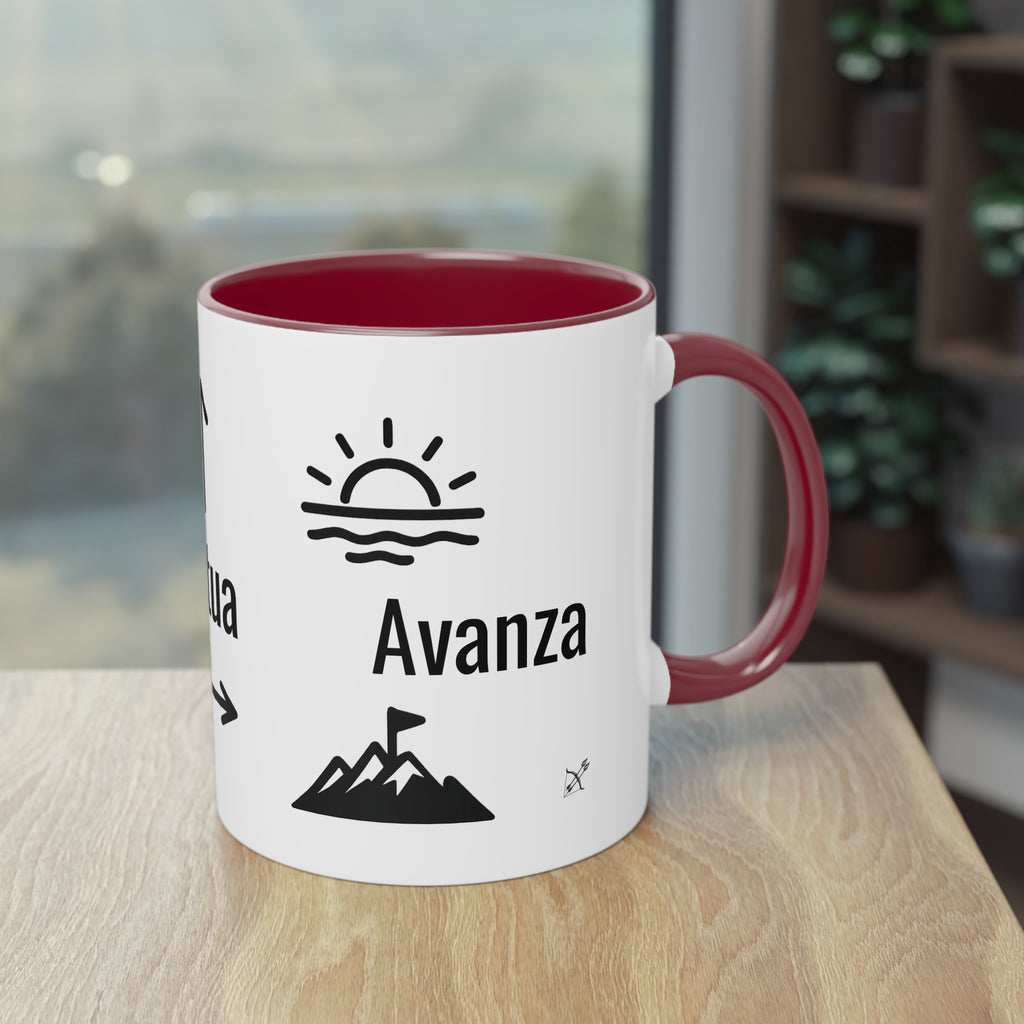 Taza "Acepta, Actúa, Avanza" | Detallia
