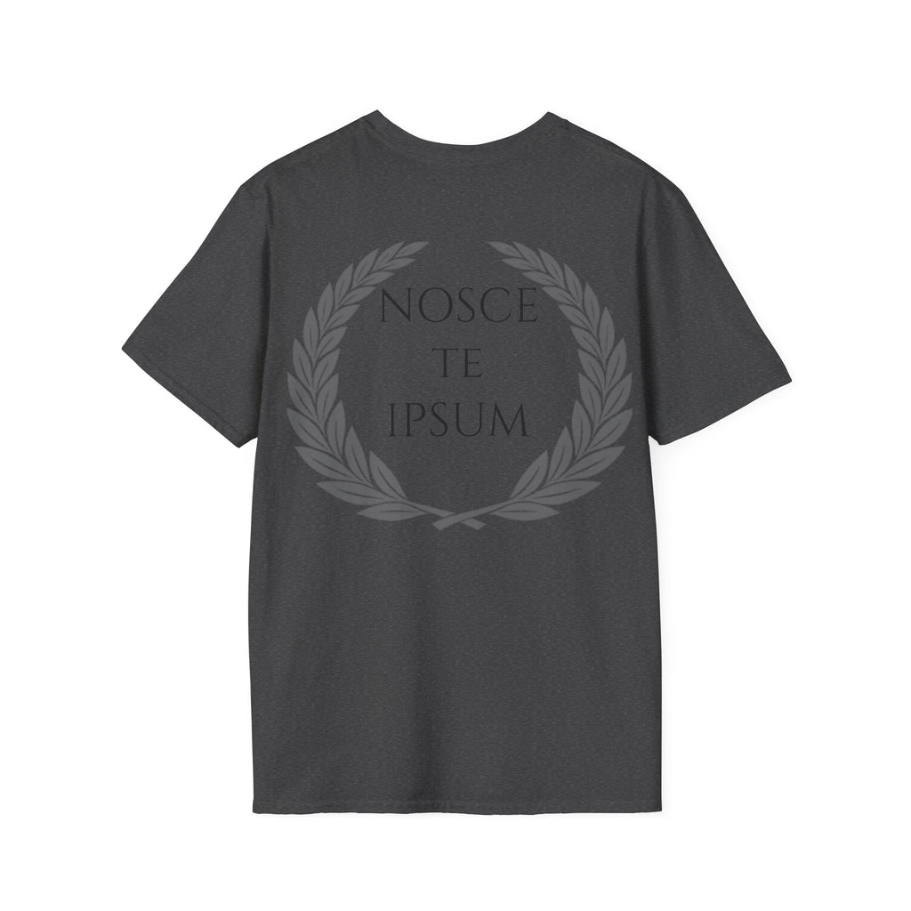 Camiseta Estoica "Nosce Te Ipsum" | Diseño Clásico con Corona de Laurel | Detallia