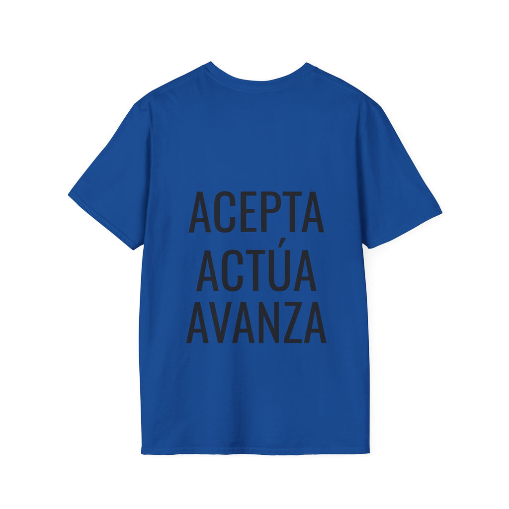 Camiseta "Acepta, Actúa, Avanza" | Detallia