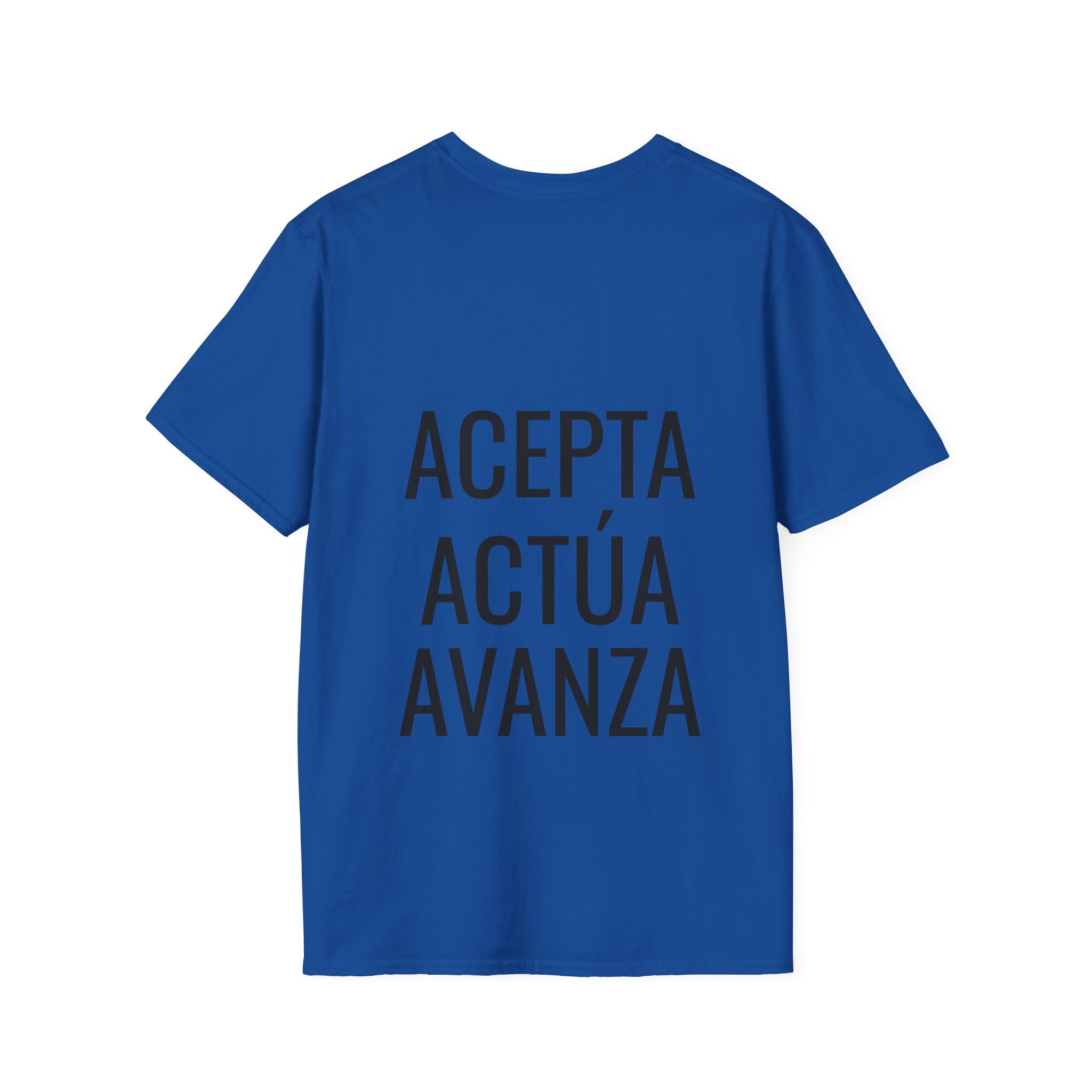 Camiseta "Acepta, Actúa, Avanza" | Detallia