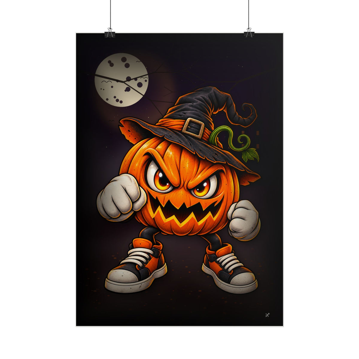 Póster Calabaza Boxeadora de Halloween | Detallia