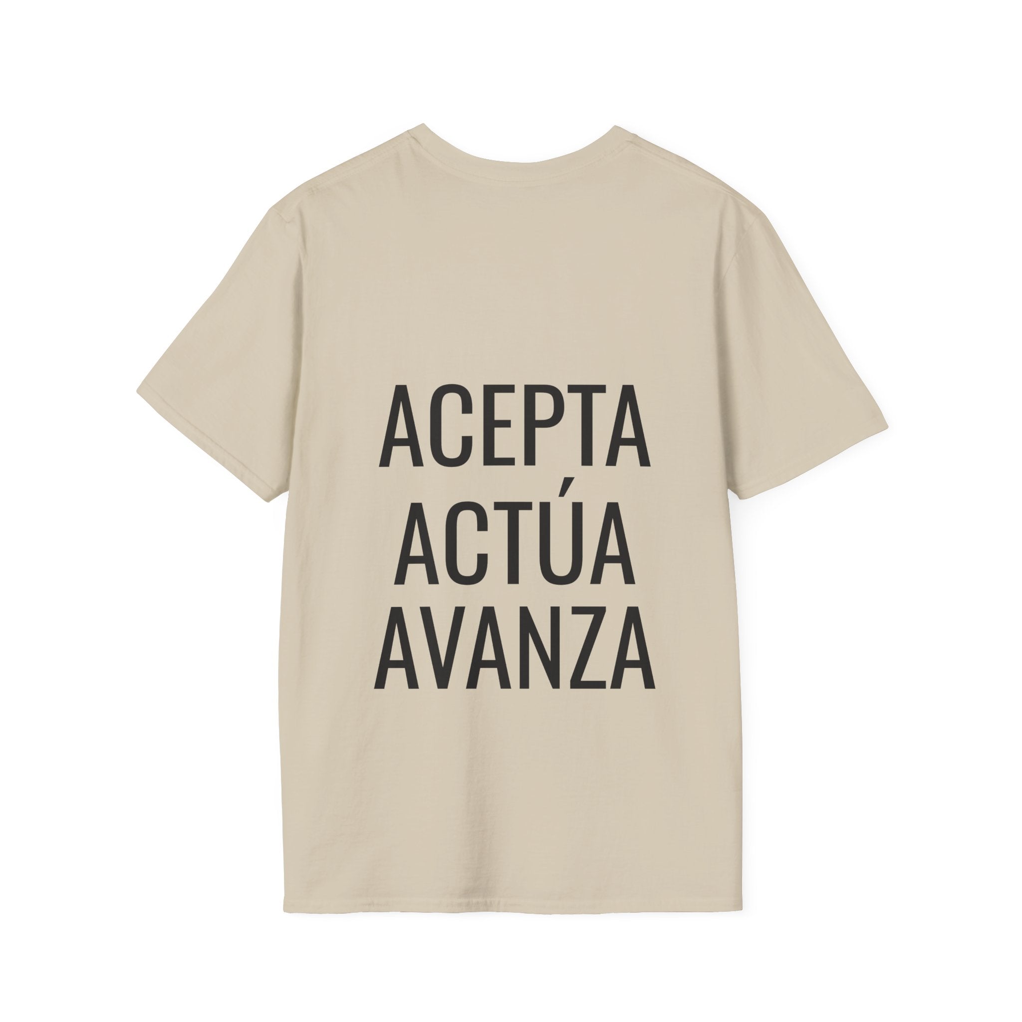 Camiseta "Acepta, Actúa, Avanza" | Detallia