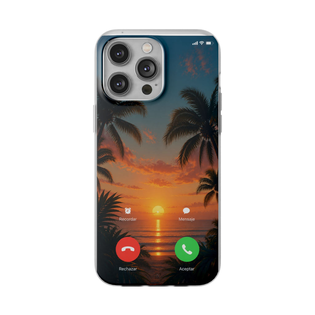 Funda Móvil Llamada Atardecer Tropical | Detallia