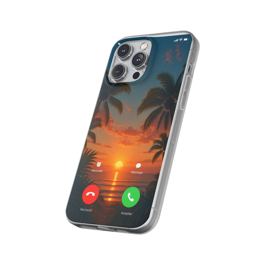 Funda Móvil Llamada Atardecer Tropical | Detallia