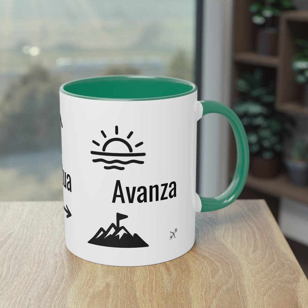 Taza "Acepta, Actúa, Avanza" | Detallia