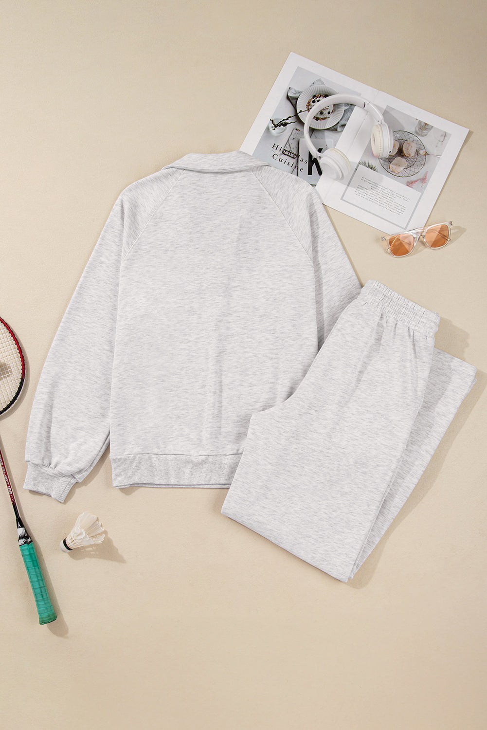 Conjunto Caqui Oscuro de Jersey con Cuello Polo y Pantalón de Cordón | Detallia