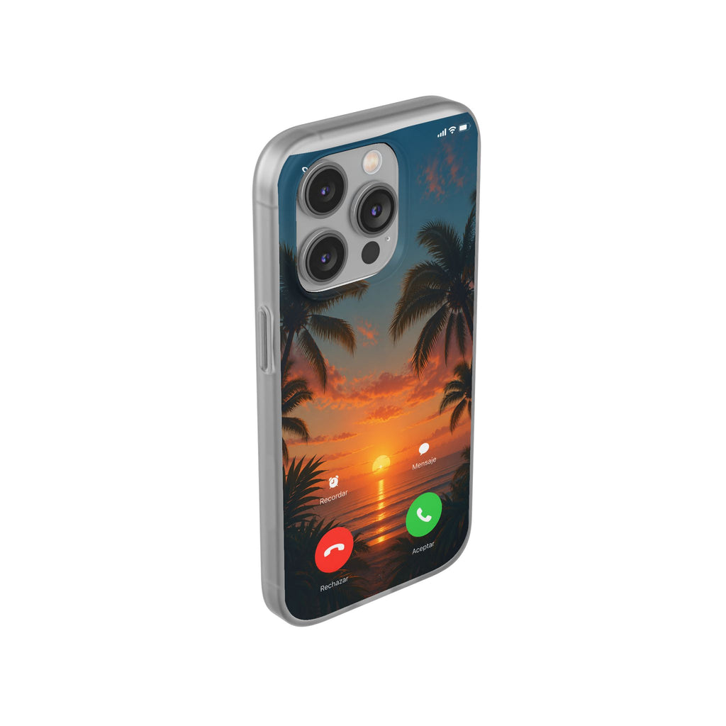 Funda Móvil Llamada Atardecer Tropical | Detallia