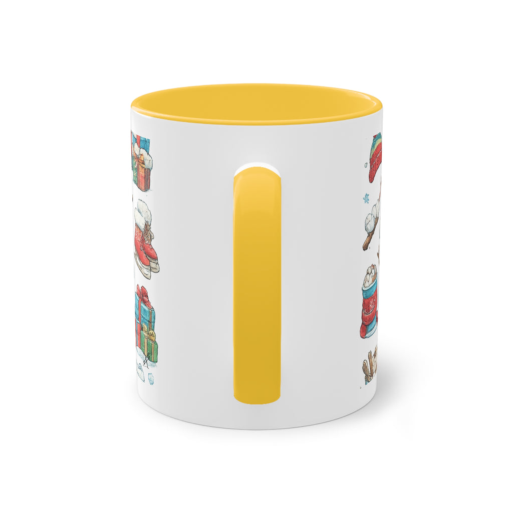 Taza Bicolor "Hello Winter" | Diseño Invernal Acuarela | Detallia
