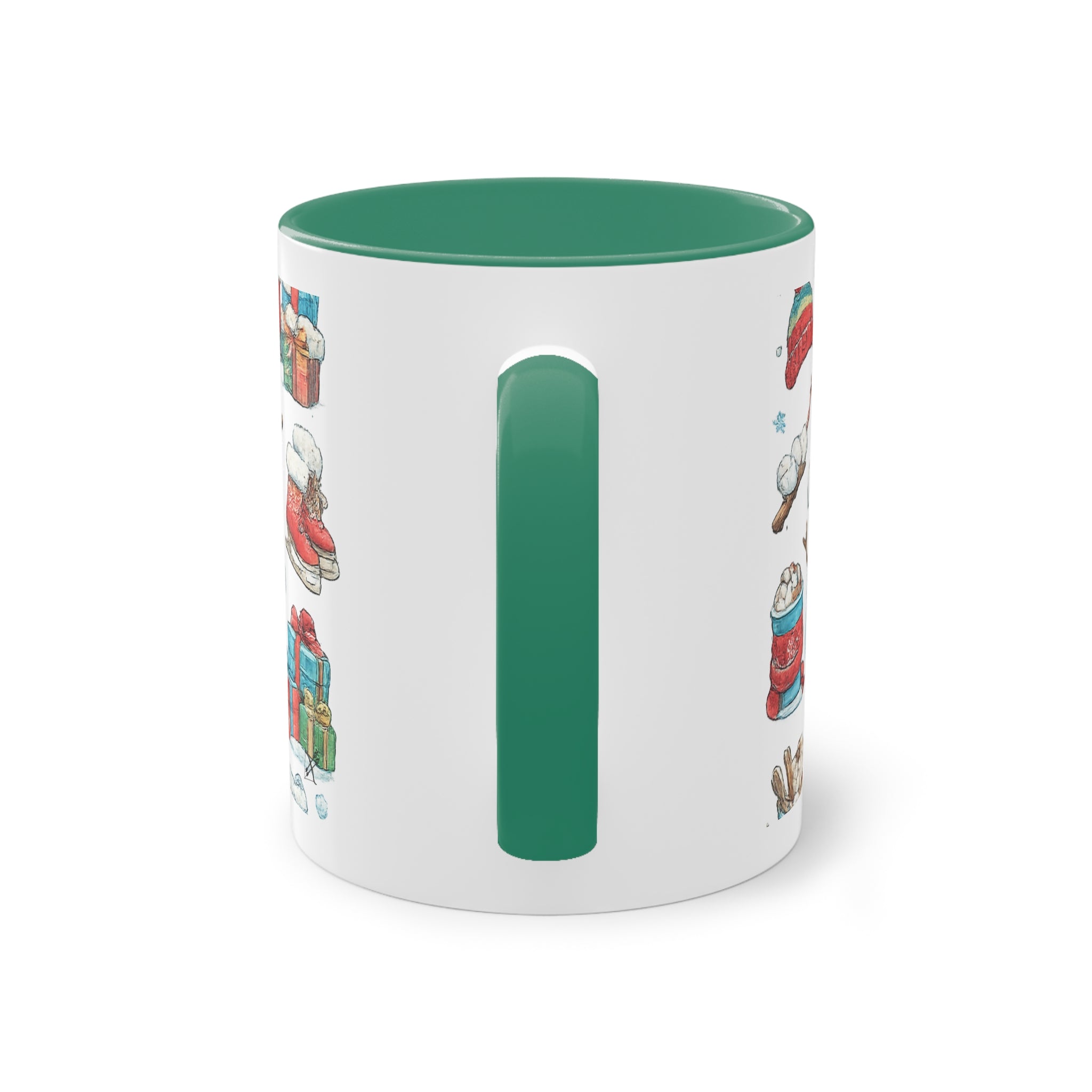 Taza Bicolor "Hello Winter" | Diseño Invernal Acuarela | Detallia