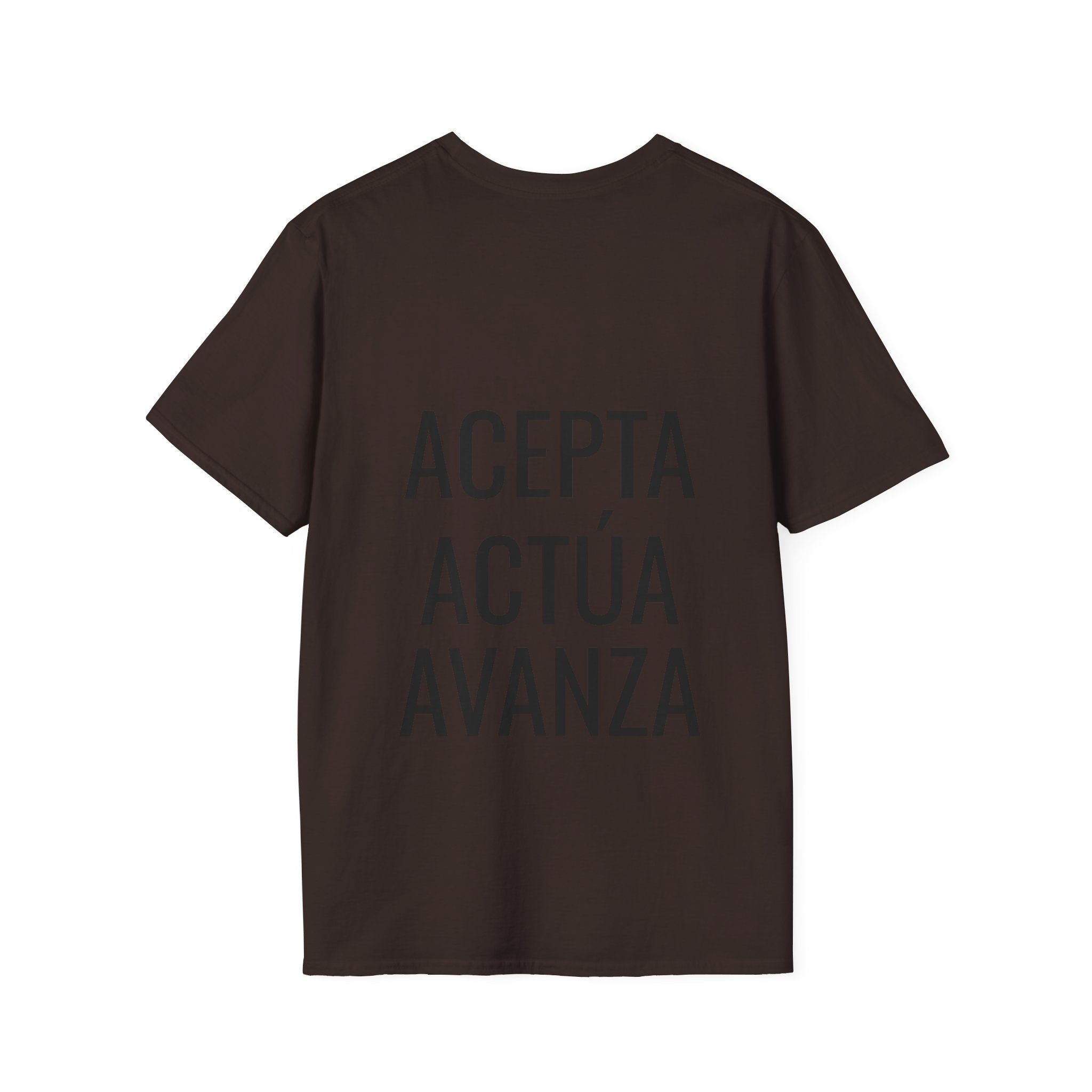 Camiseta "Acepta, Actúa, Avanza" | Detallia
