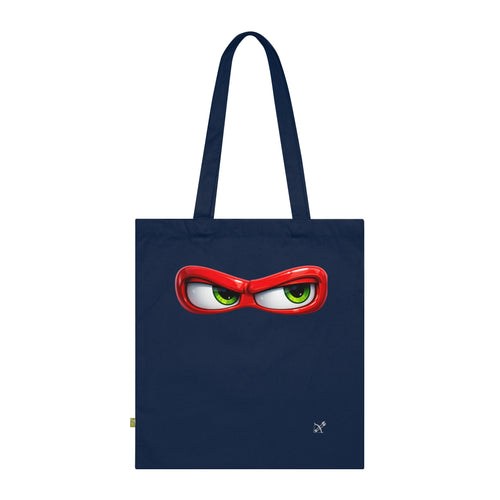 Tote Bag “Mirada Desconfiada” - vista frontal del estampado