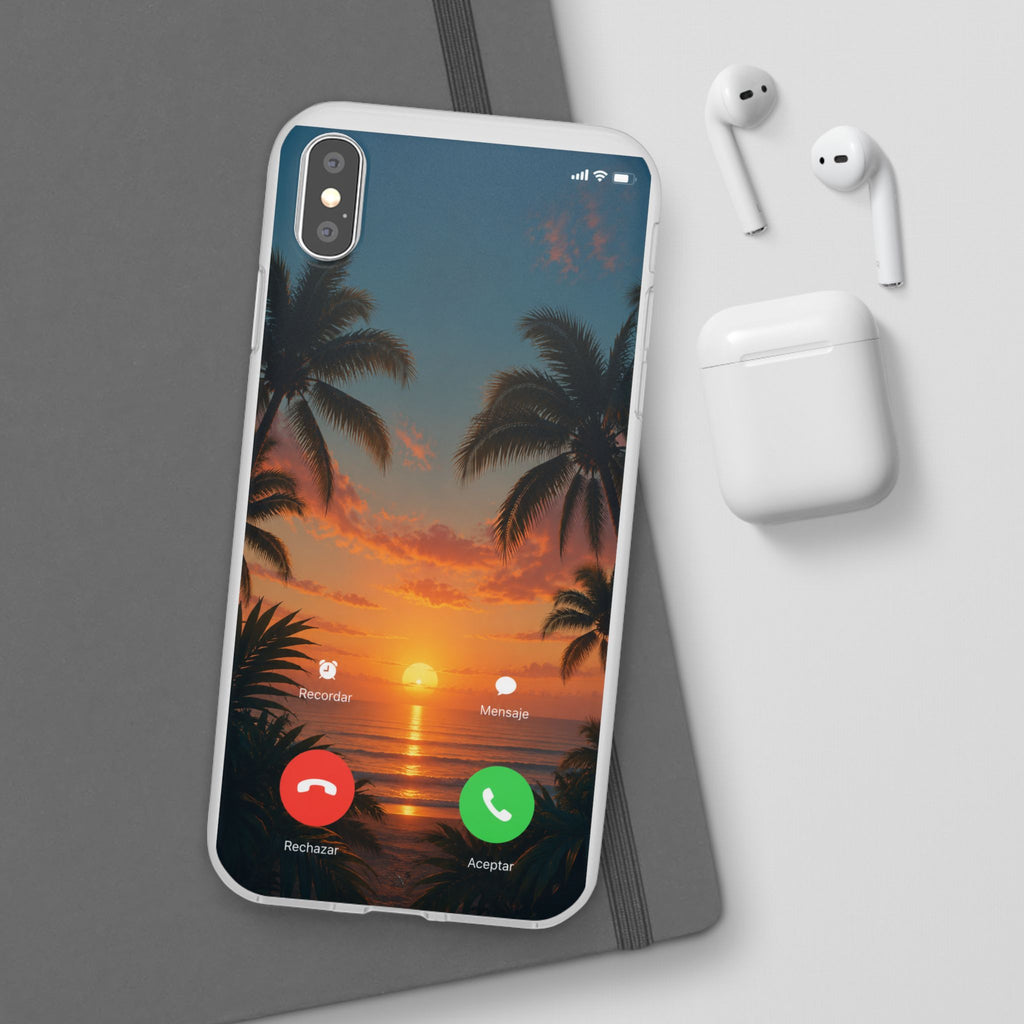 Funda Móvil Llamada Atardecer Tropical | Detallia