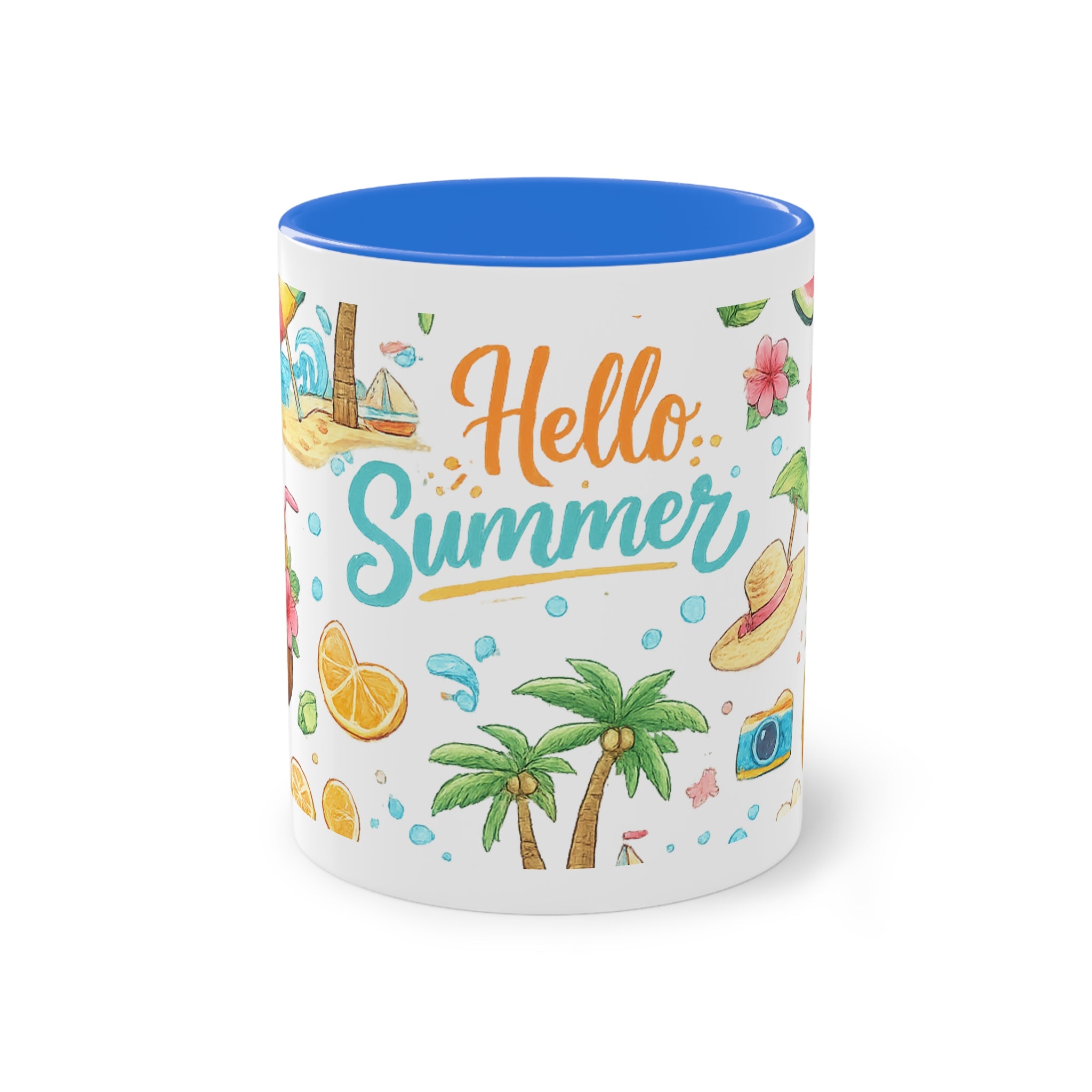 Taza Bicolor "Hello Summer" | Diseño Tropical Veraniego | Detallia