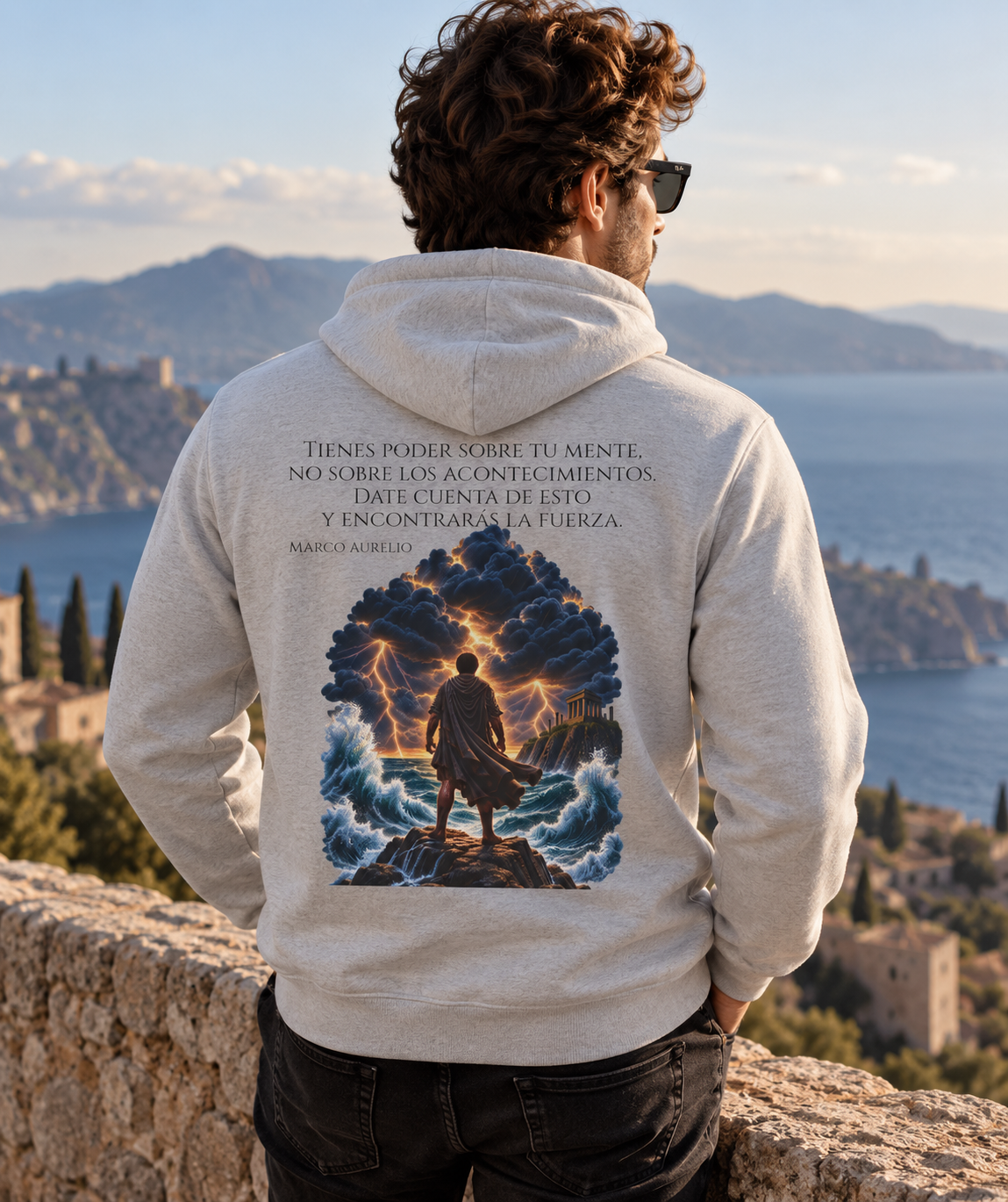 Sudadera Poder Sobre Tu Mente - vista de espaldas