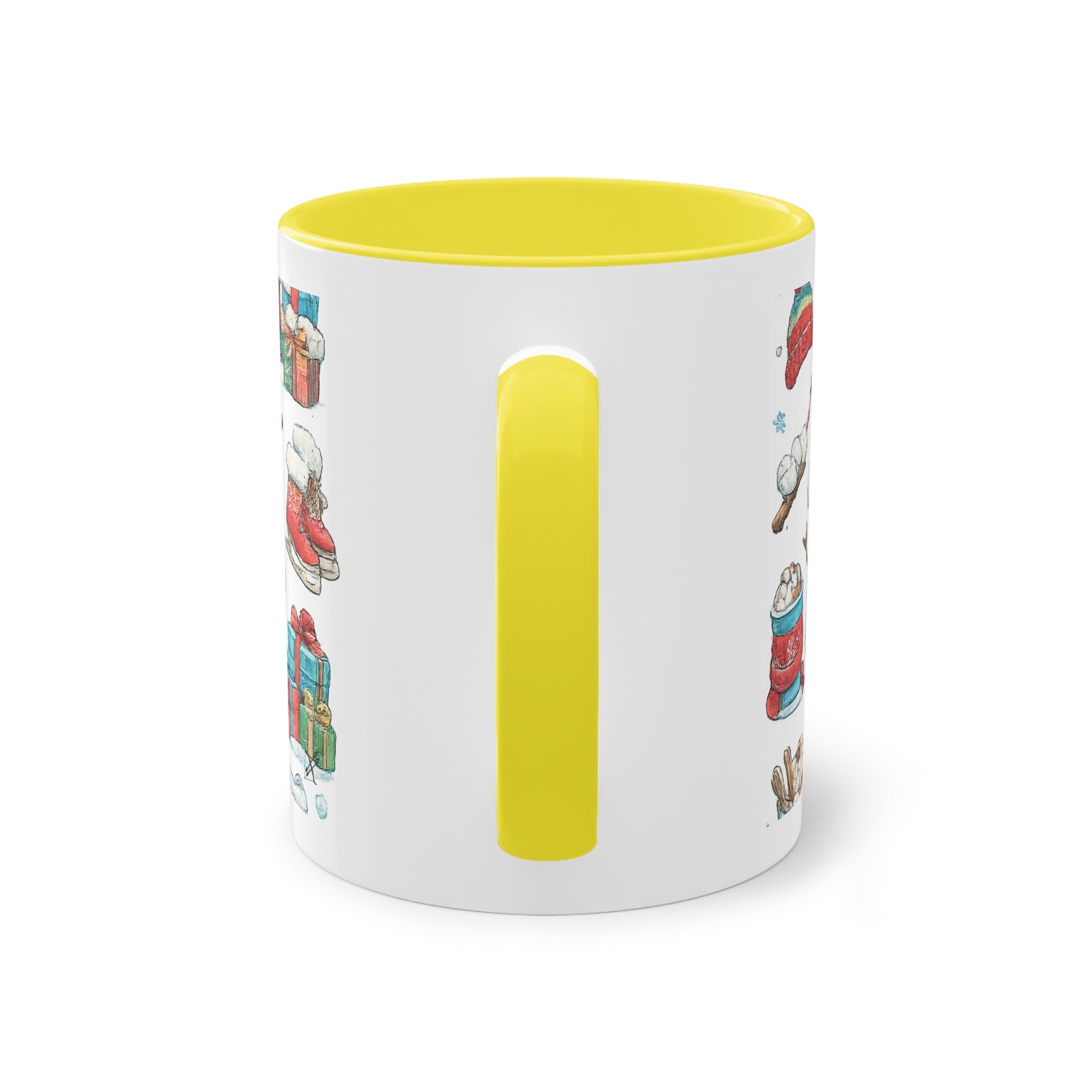 Taza Bicolor "Hello Winter" | Diseño Invernal Acuarela | Detallia