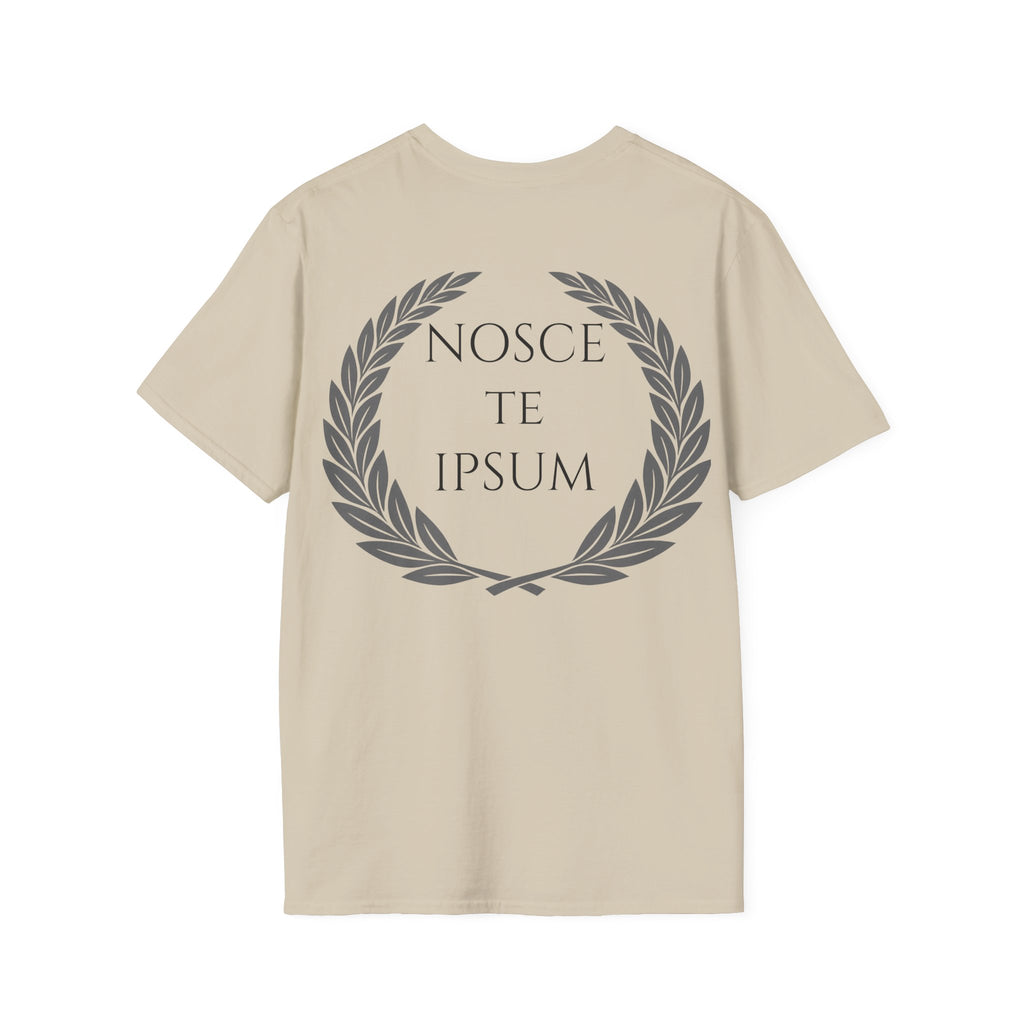 Camiseta Estoica "Nosce Te Ipsum" | Diseño Clásico con Corona de Laurel | Detallia