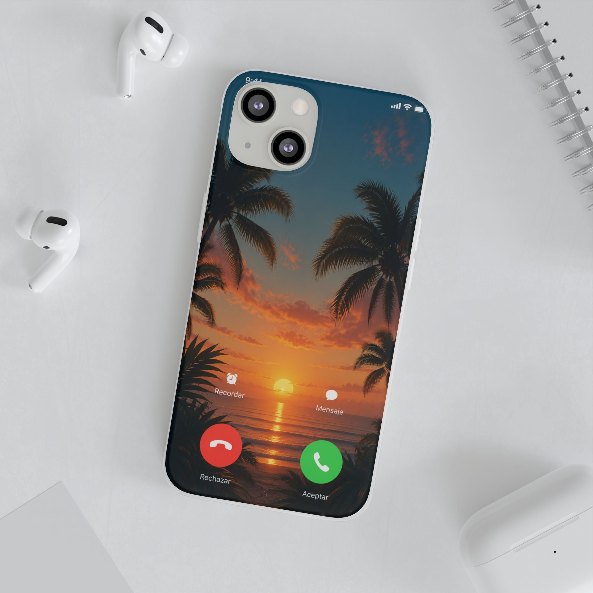 Funda Móvil Llamada Atardecer Tropical | Detallia