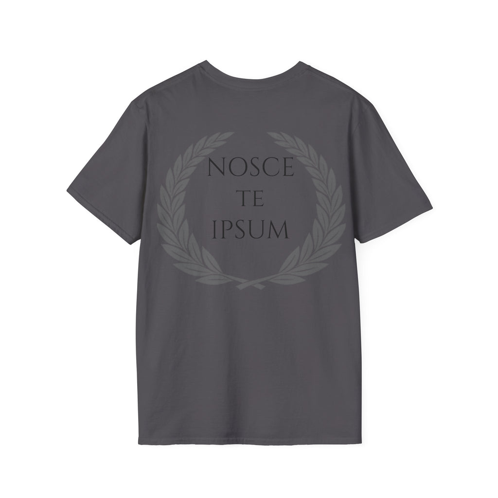 Camiseta Estoica "Nosce Te Ipsum" | Diseño Clásico con Corona de Laurel | Detallia