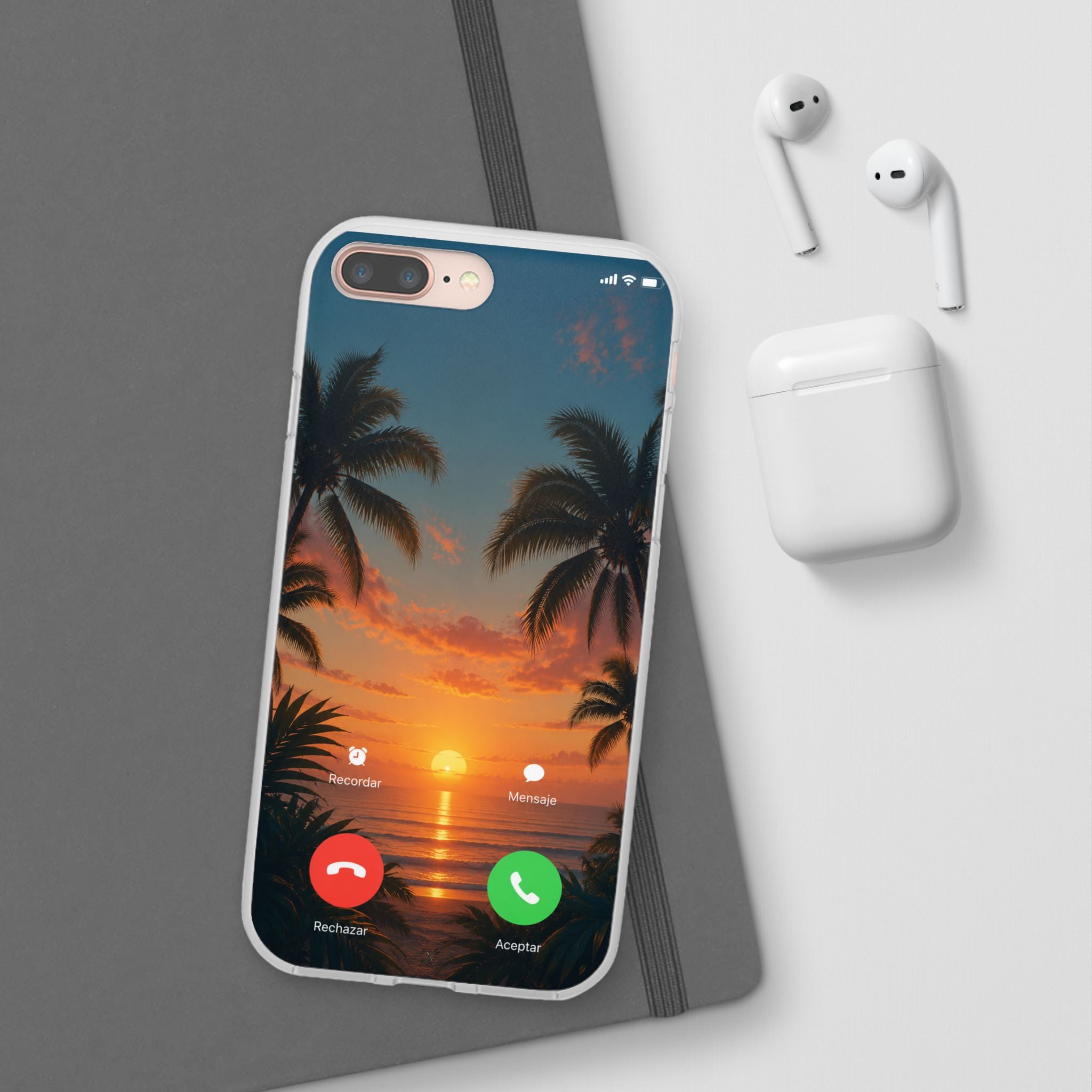 Funda Móvil Llamada Atardecer Tropical | Detallia