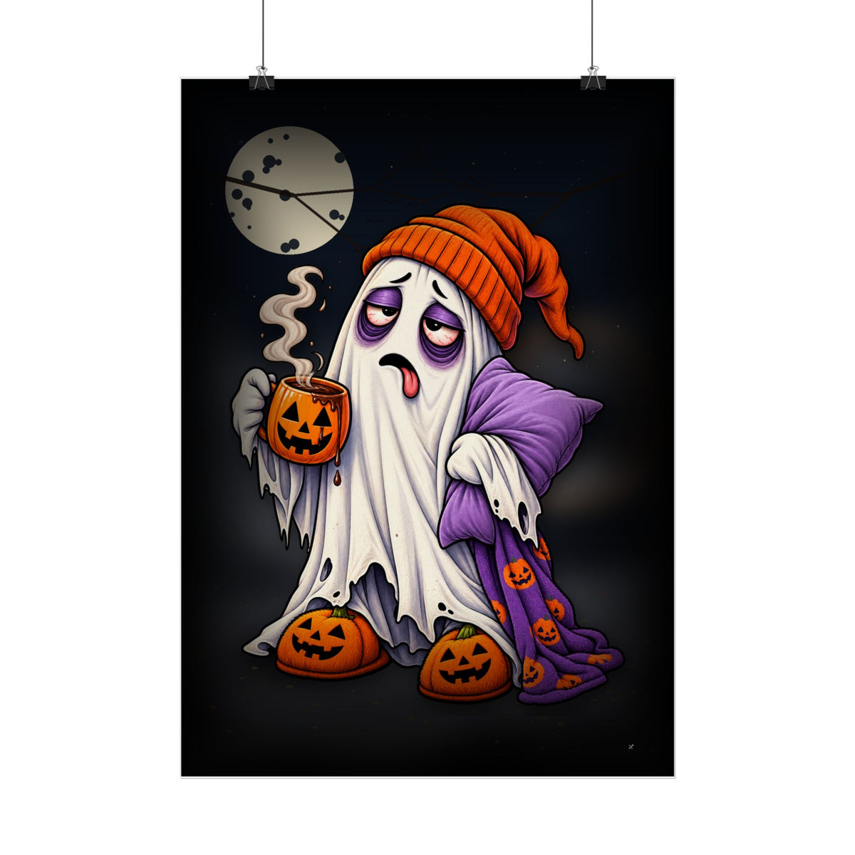 Póster Fantasma Dormilón de Halloween | Detallia