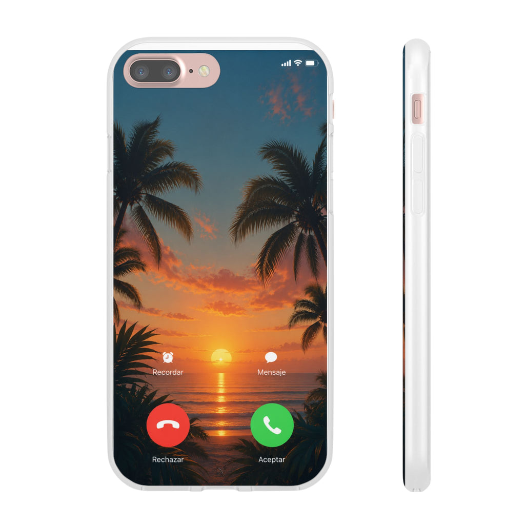 Funda Móvil Llamada Atardecer Tropical | Detallia
