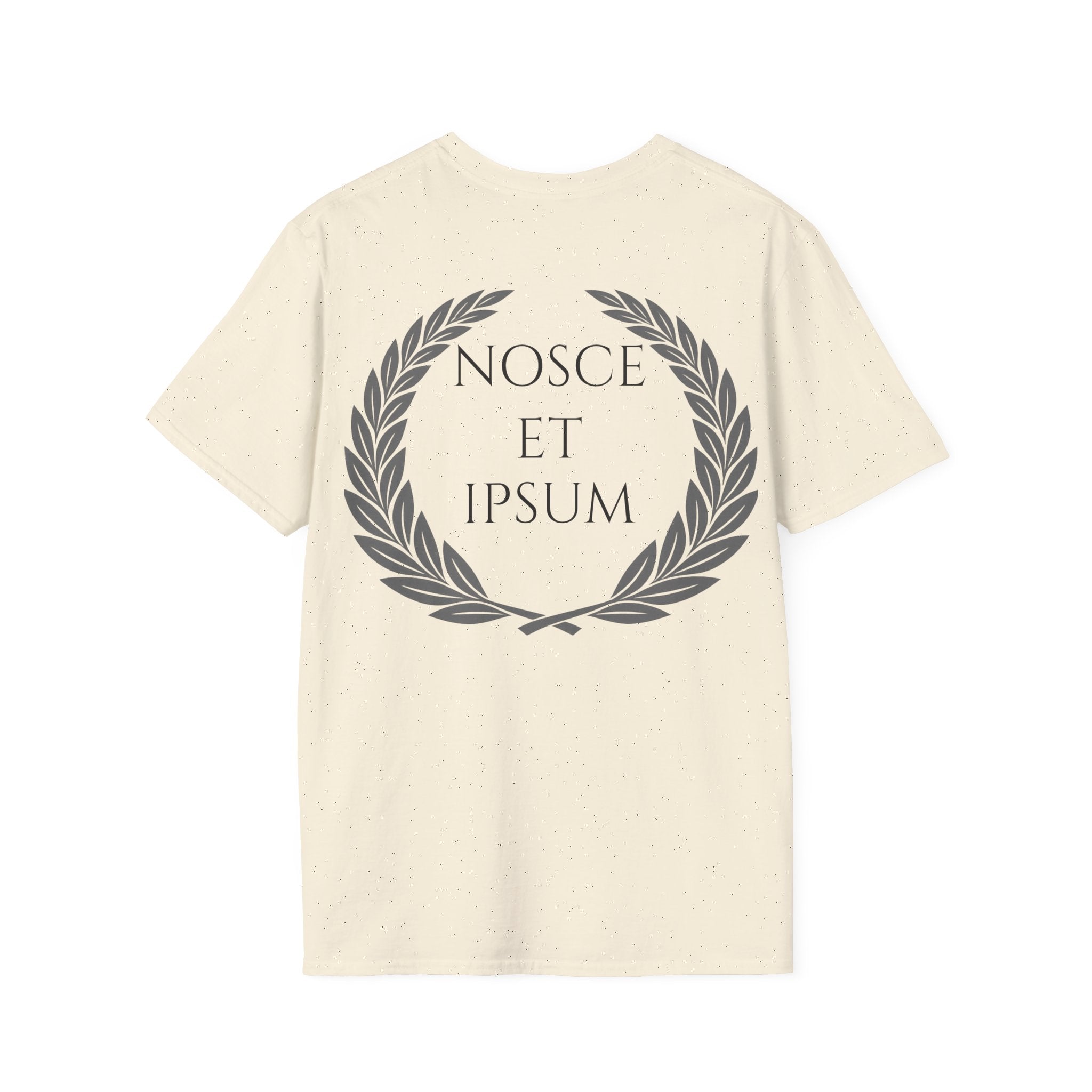 Camiseta Estoica "Nosce Te Ipsum" | Diseño Clásico con Corona de Laurel | Detallia