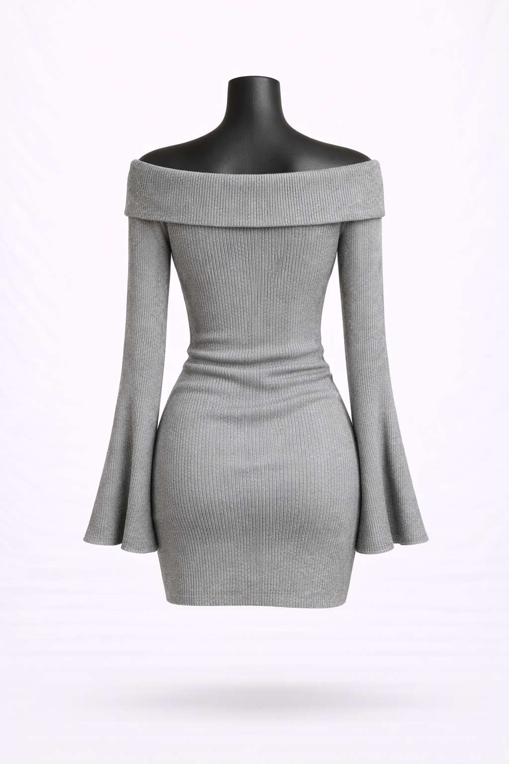 Vestido Stella de Punto con Escote Bardot | Detallia