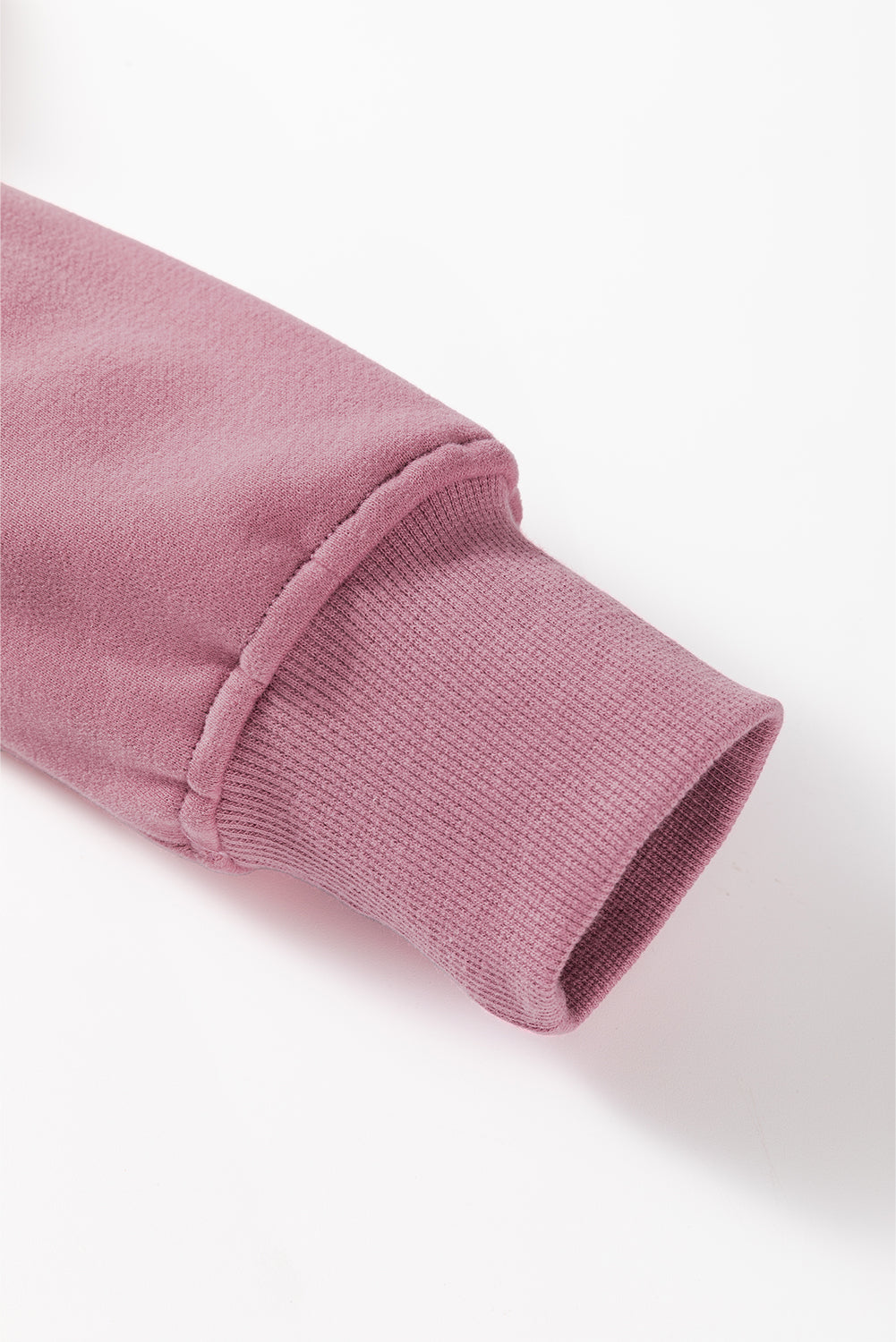 Sudadera Fucsia de Cuello Cremallera y Hombro Caído | Detallia