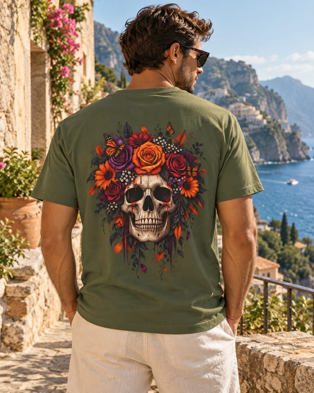 Camiseta Calavera Floral | Detallia